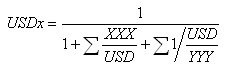 计算美元指数的公式