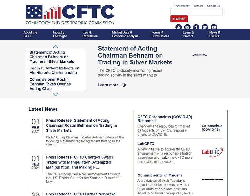 CFTC：美国商品期货交易委员会