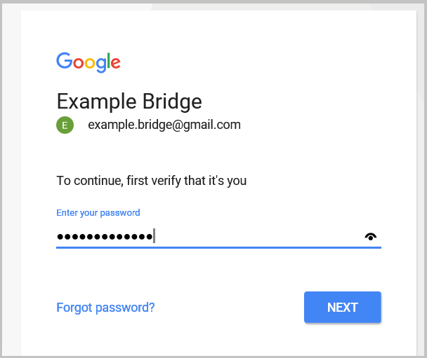Google 账户密码
