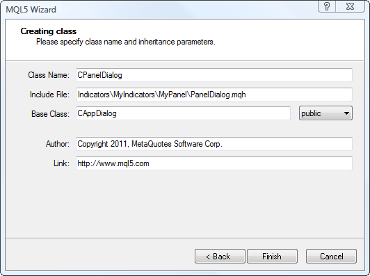 利用“MQL 向导”创建新类
