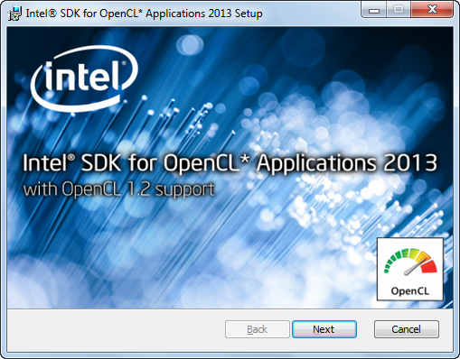 图 1.4.开始 OpenCL 专用 Intel SDK 的安装