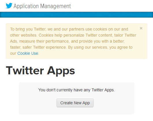 图例 6. 在 Twitter 开发者中创建一个新应用